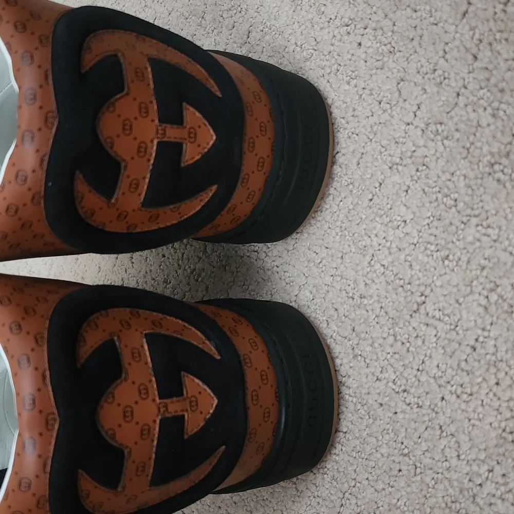 Gucci × Dapper DAN Brown High-Top Sneakers Sz 10.5